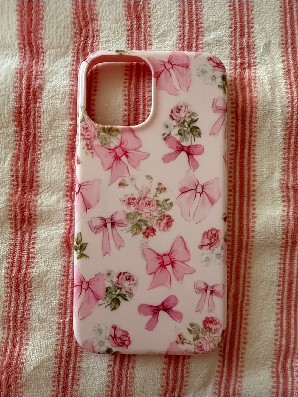 Velvet Caviar Pink Floral Bow iPhone Case